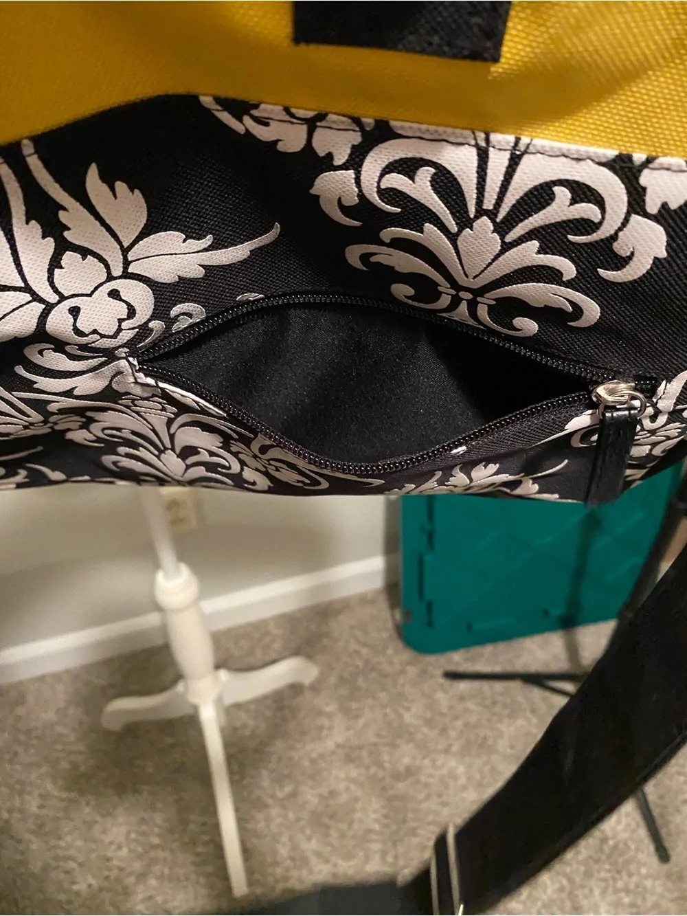 Yellow & Black Patterned Women’s Laptop Bag by Jackie